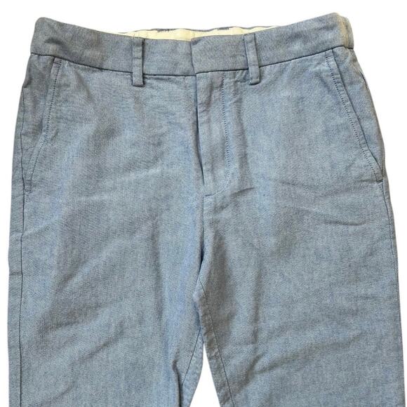 J. Crew Crewcuts Bowery Blue Chambray Pants Adjustable Waist 100% Cotton Boys 12 - Picture 2 of 8